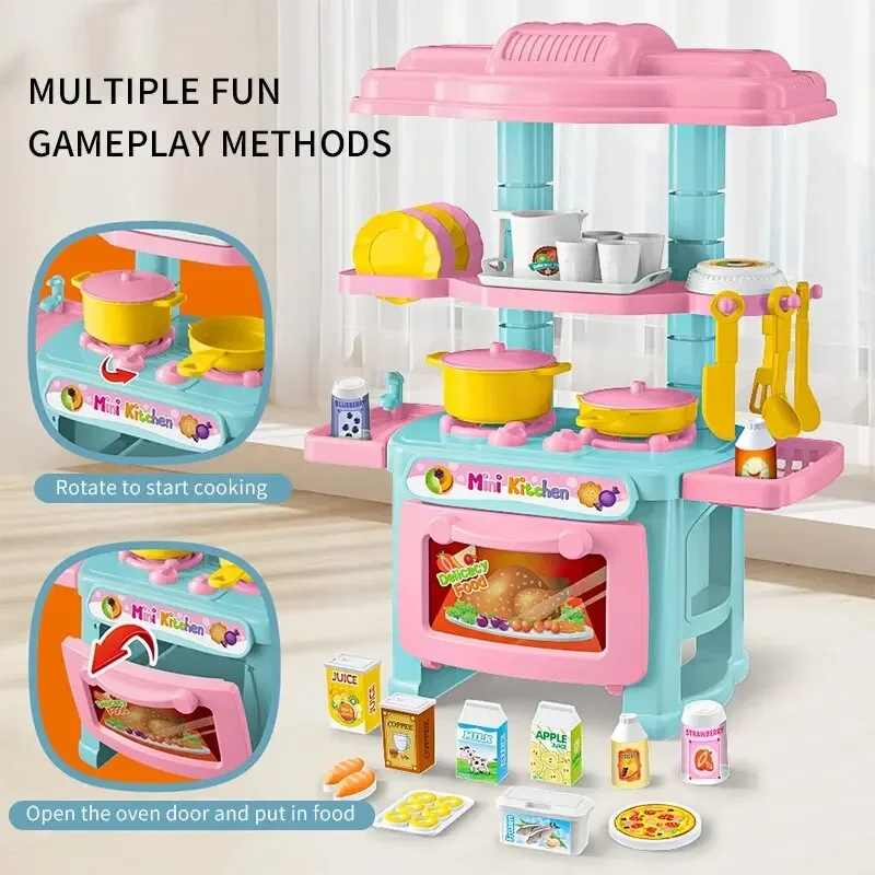 Kids Toys Kitchen Set - Mini ensemble de jeu de cuisine,